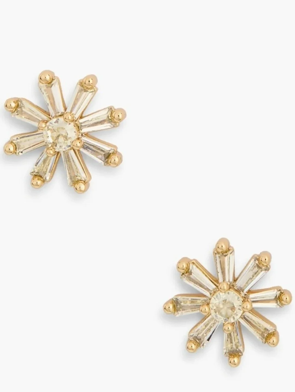 💛▪️Kate Spade ▪️mini flower stud Gold Starburst Crystal Stud Earrings